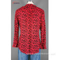 Ladie's rayon printed woven shirt